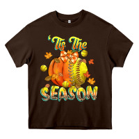 Chocolate Brown its the season softball Heavy Core Tee - CowGirlArtShop
