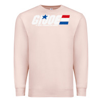 Pale Pink distressed army green gi joe Premium Sweatshirt - linhVisuals