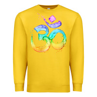 Lemon womens om symbol   psy trance goa yoga meditation buddhism buddhist v Premium Sweatshirt - linhVisuals