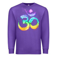 Purple womens om symbol   psy trance goa yoga meditation buddhism buddhist v Premium Sweatshirt - linhVisuals