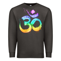 Smoke womens om symbol   psy trance goa yoga meditation buddhism buddhist v Premium Sweatshirt - linhVisuals