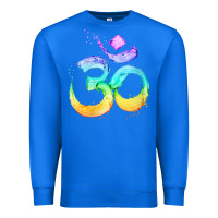 True Royal womens om symbol   psy trance goa yoga meditation buddhism buddhist v Premium Sweatshirt - linhVisuals