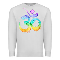 Dove Grey womens om symbol   psy trance goa yoga meditation buddhism buddhist v Premium Sweatshirt - linhVisuals