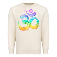 Sandshell womens om symbol   psy trance goa yoga meditation buddhism buddhist v Premium Sweatshirt - linhVisuals