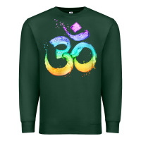 Sports Green womens om symbol   psy trance goa yoga meditation buddhism buddhist v Premium Sweatshirt - linhVisuals