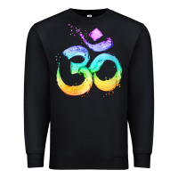 Womens Om Symbol   Psy Trance Goa Yoga Meditation Buddhism Buddhist V Premium Sweatshirt | Teevron