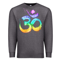 Charcoal Heather womens om symbol   psy trance goa yoga meditation buddhism buddhist v Premium Sweatshirt - linhVisuals
