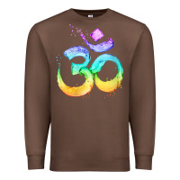 Chestnut womens om symbol   psy trance goa yoga meditation buddhism buddhist v Premium Sweatshirt - linhVisuals