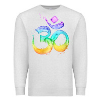 Oatmeal Heather womens om symbol   psy trance goa yoga meditation buddhism buddhist v Premium Sweatshirt - linhVisuals
