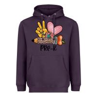 Plum peace love pre k Heavyweight Hoodie - JahusDesignShop