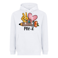 White peace love pre k Heavyweight Hoodie - JahusDesignShop