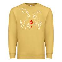 Antique Gold beauty the beast love Premium Sweatshirt - linhVisuals