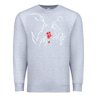 Heather Grey beauty the beast love Premium Sweatshirt - linhVisuals