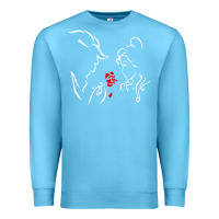 Ocean Blue beauty the beast love Premium Sweatshirt - linhVisuals