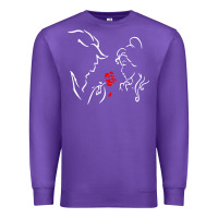Purple beauty the beast love Premium Sweatshirt - linhVisuals
