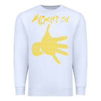 White Midnight Oil colour Premium Sweatshirt - linhVisuals