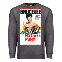 Charcoal Heather fist of fury by bruce Premium Sweatshirt - linhVisuals
