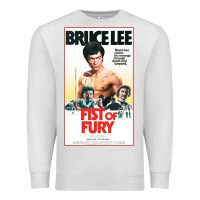 Oatmeal Heather fist of fury by bruce Premium Sweatshirt - linhVisuals