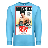 Ocean Blue fist of fury by bruce Premium Sweatshirt - linhVisuals