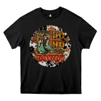 Black Christmas Cowboy Boots Heavy Core Tee - RanaPortraitStore
