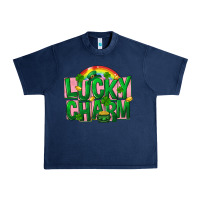Navy St Patricks Lucky Charm Urban Heavy Tee - FaDigitalArtStudio