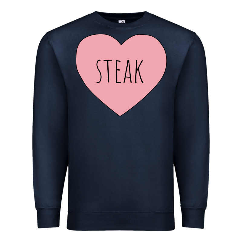 I Heart Steak Premium Sweatshirt by linhVisuals | Teevron