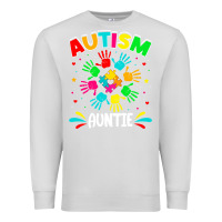 Dove Grey autistic auntie puzzle support family autism awareness sweatshirt Premium Sweatshirt - linhVisuals