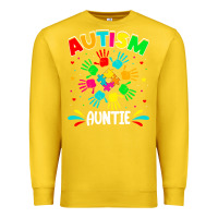 Lemon autistic auntie puzzle support family autism awareness sweatshirt Premium Sweatshirt - linhVisuals
