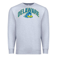 Heather Grey delaware blue hens Premium Sweatshirt - linhVisuals