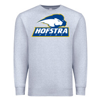Heather Grey hofstra pride Premium Sweatshirt - linhVisuals