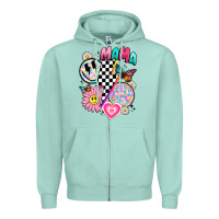 Seafoam retro mama Zipper Hoodie - JahusDesignShop