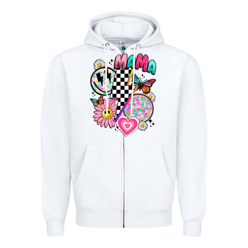 Retro Mama Zipper Hoodie by JahusDesignShop | Teevron
