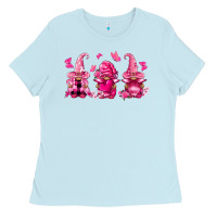 Baby Blue breast cancer gnomies Ladies Tee - FaDigitalArtStudio
