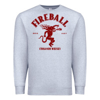 Heather Grey vintag fireball   whisky Premium Sweatshirt - linhVisuals