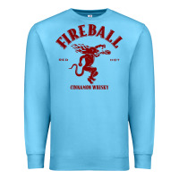 Ocean Blue vintag fireball   whisky Premium Sweatshirt - linhVisuals