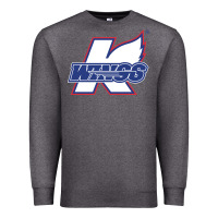 Charcoal Heather Kalamazoo ice hockey Premium Sweatshirt - linhVisuals