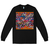Black african ankara zebra seamless pattern Long Sleeve Tee - BundleAndBundleShop