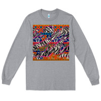 Heather Grey african ankara zebra seamless pattern Long Sleeve Tee - BundleAndBundleShop