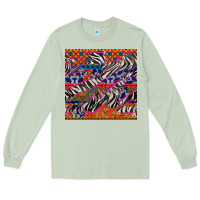 Matcha african ankara zebra seamless pattern Long Sleeve Tee - BundleAndBundleShop