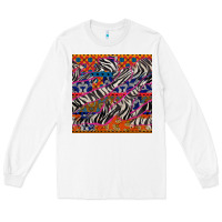White african ankara zebra seamless pattern Long Sleeve Tee - BundleAndBundleShop