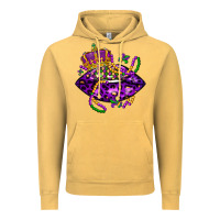 Vintage Mustard mardi gras lips Vintage Hoodie - LillyAllenDesigns