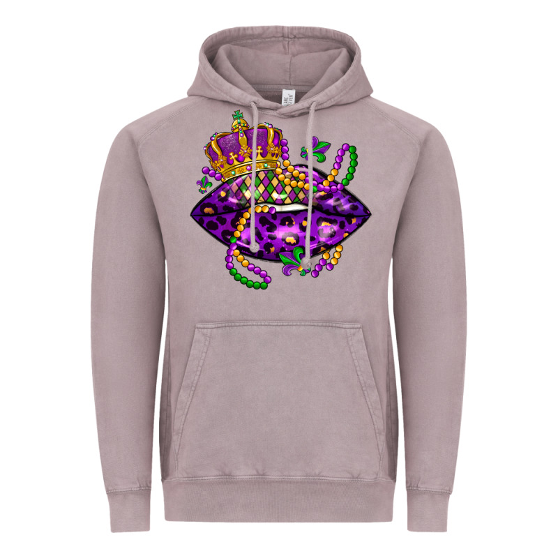 Mardi Gras Lips Vintage Hoodie by LillyAllenDesigns | Teevron