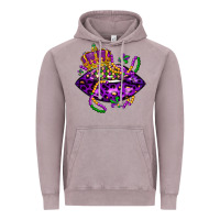 Vintage Zinc mardi gras lips Vintage Hoodie - LillyAllenDesigns