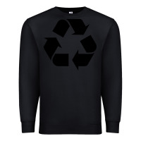 Black Recycle Premium Sweatshirt - linhVisuals