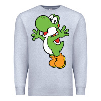 Heather Grey yoshi Premium Sweatshirt - linhVisuals