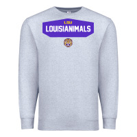 Heather Grey LSU Louisianimals Premium Sweatshirt - linhVisuals