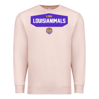 Pale Pink LSU Louisianimals Premium Sweatshirt - linhVisuals
