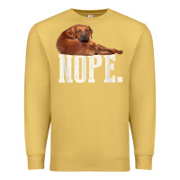 Antique Gold nope lazy rhodesian ridgeback t shirt dog lover gift tee Premium Sweatshirt - linhVisuals