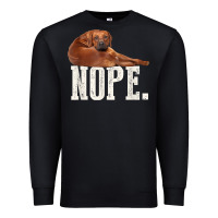 Black nope lazy rhodesian ridgeback t shirt dog lover gift tee Premium Sweatshirt - linhVisuals