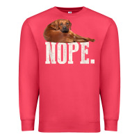 Cardinal nope lazy rhodesian ridgeback t shirt dog lover gift tee Premium Sweatshirt - linhVisuals